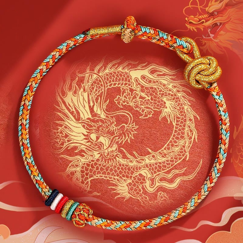 KarmaRipple's Handmade Dunhuang Colorful Rope Protection Braid String Bracelet p1