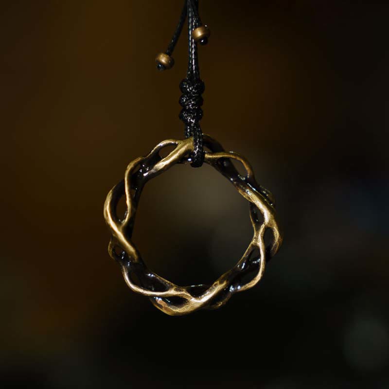 KarmaRipple's Vintage Bronze Brass Fortune Handmade Pendant Necklace p1