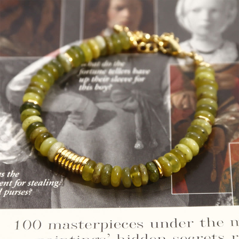 KarmaRipple's Gild Cyan Jade Success Balancing Bracelet p1