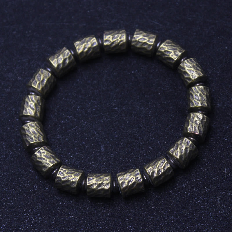 KarmaRipple's Bronze Meteorite Crater Pattern Fortune Bracelet p1