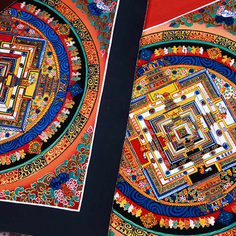 KarmaRipple's Tibetan Handmade Thangka Mandala Painting Blind Box Random Color Pattern p1