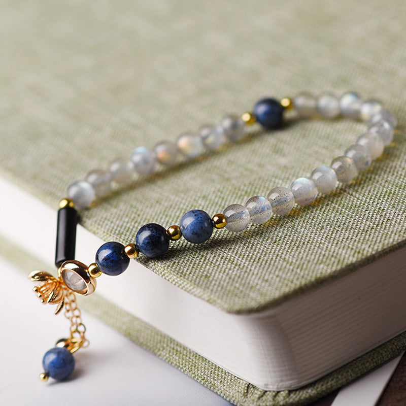 KarmaRipple's Moonstone Lazurite Calm Balancing Positive Bracelet p1