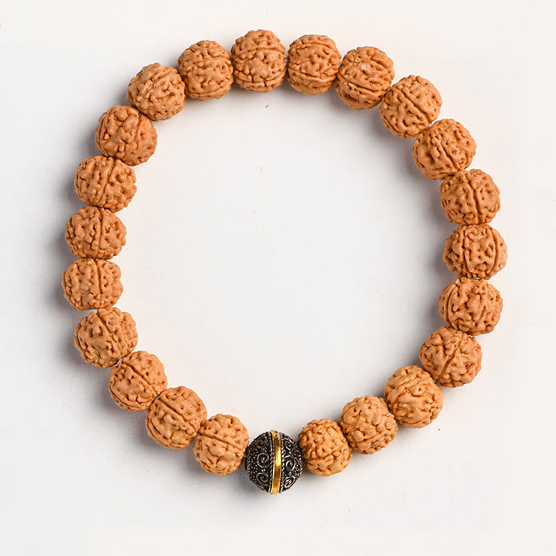KarmaRipple's Tibet Rudraksha Bodhi Seed Wealth Auspiciousness Bracelet p1