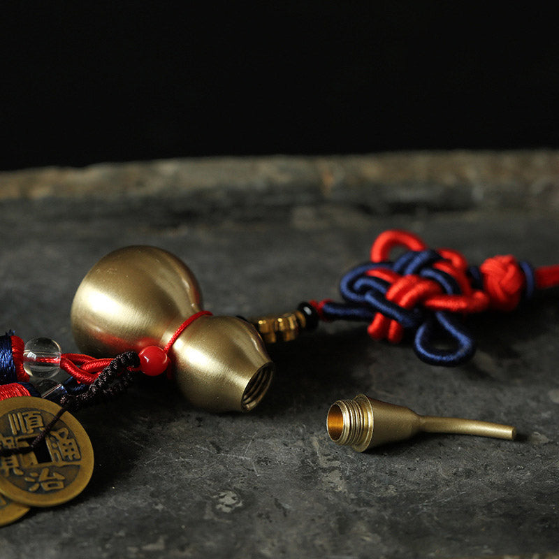 KarmaRipple's Feng Shui Wu Lou Gourd Ancient Chinese Coins Wealth Car Hanging Decoration p3