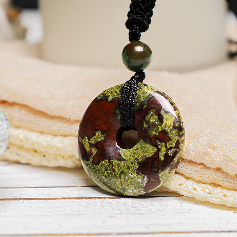 KarmaRipple's Fortunate Coin Necklace Balancing Gemstone Gemstone Pendant p29