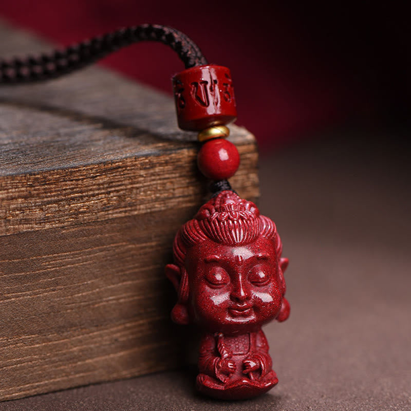 KarmaRipple's Chinese Zodiac Natal Buddha Authentic Cinnabar Amulet Keep Away Evil Spirits Pendant Necklace p29