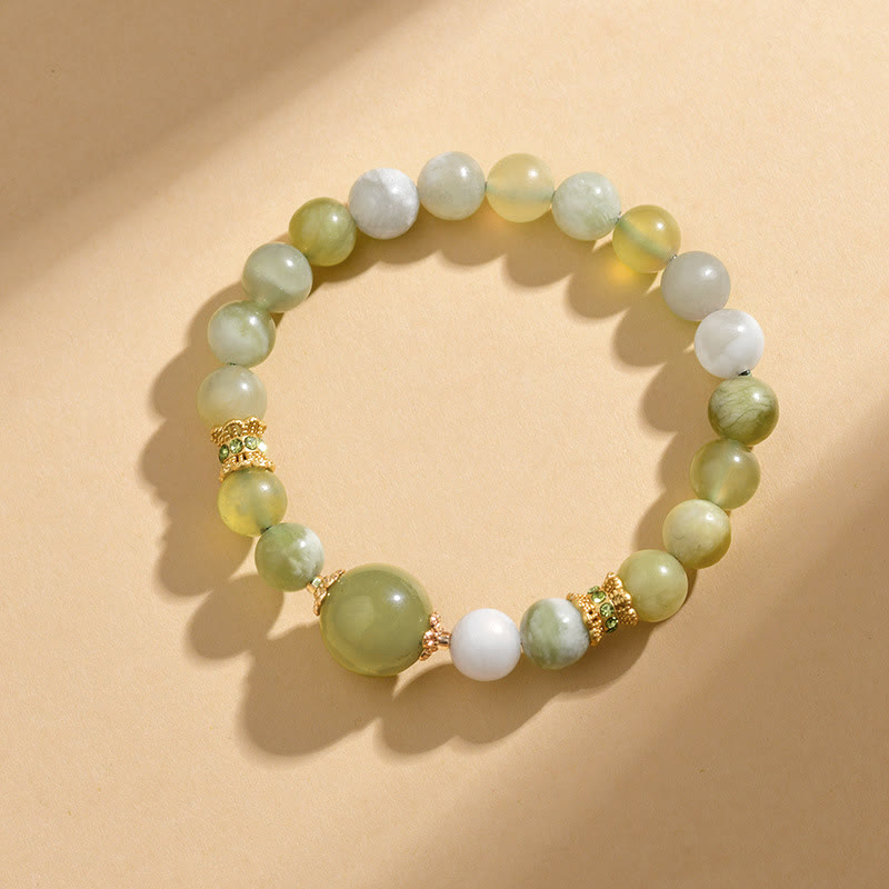 KarmaRipple's Green Grape Color Jade Abundance Bracelet p6