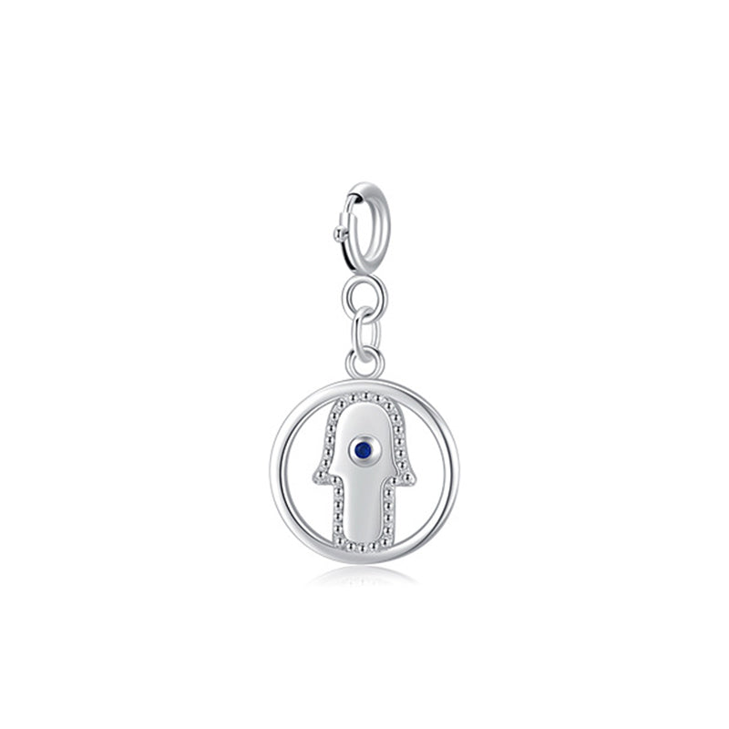 KarmaRipple's 925 Sterling Silver Evil Eye Hamsa Symbol Prosperity Fortune Chain Pendant Necklace p21