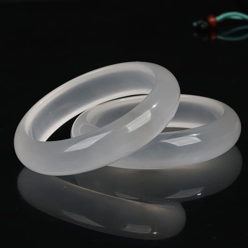 KarmaRipple's Authentic Translucent Golden Silk Jade Wealth Fortune Bracelet Bangle p7