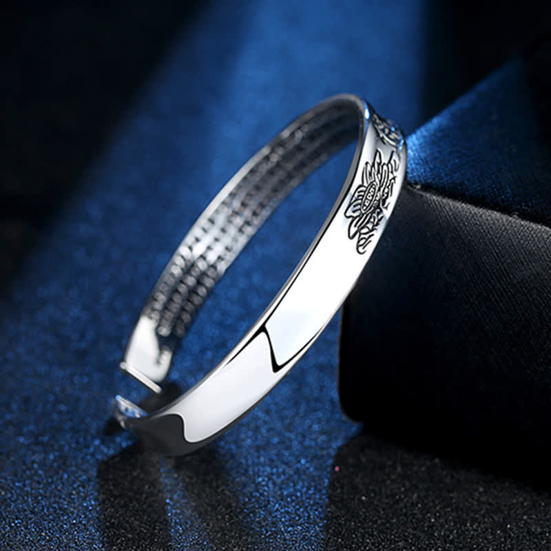 KarmaRipple's Heart Sutra Mantra Lotus Peace Bronze Cuff Bracelet Bangle p7