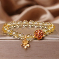 KarmaRipple's Authentic Citrine Flower Talisman Prosperity Protection Bracelet