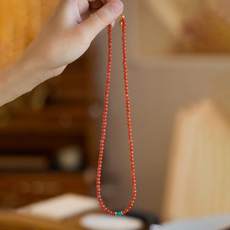 KarmaRipple's 925 Sterling Silver Plated Gold Authentic Red Agate Turquoise Confidence Bracelet Pendant Necklace Ring Set p7