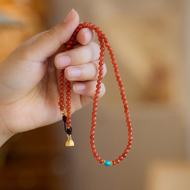 KarmaRipple's 925 Sterling Silver Plated Gold Authentic Red Agate Turquoise Confidence Bracelet Pendant Necklace Ring Set p16