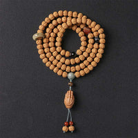 KarmaRipple's Bodhi Seed Three-eyed Dzi Bead Buddha Hand Talisman Wealth Bracelet