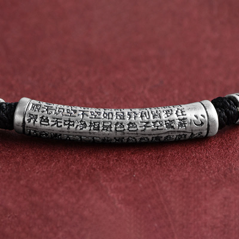 KarmaRipple's 999 Sterling Silver Six True Word Heart Sutra String Pendant Necklace p9