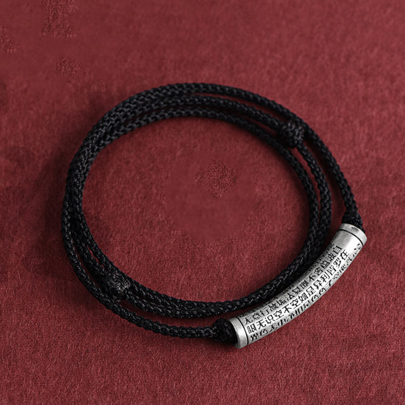 KarmaRipple's 999 Sterling Silver Six True Word Heart Sutra String Pendant Necklace p24