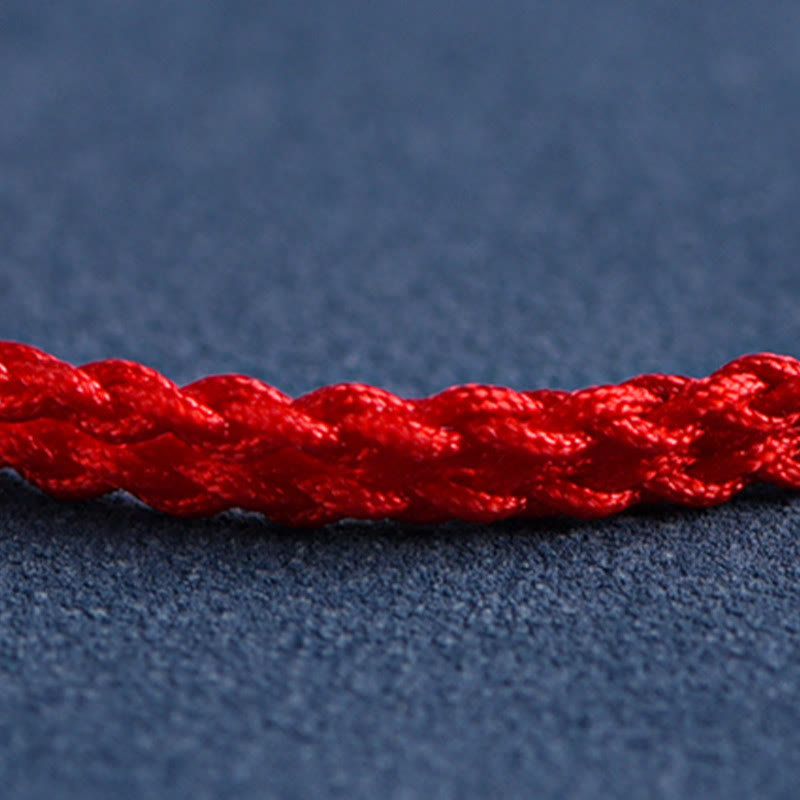 KarmaRipple's Handmade 999 Sterling Silver Fu Character Wish Ruyi Handle Fortune Rope Bracelet Anklet p16