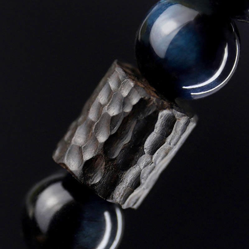 KarmaRipple's Tiger Eye Ebony Wood Beadwork Calm Bracelet p9