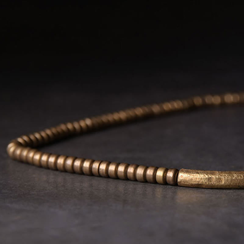 KarmaRipple's Vintage Lava Rock Bronze Beadwork Multi-layered Wrap Bracelet p14