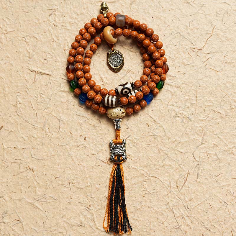 KarmaRipple's Tibet Bodhi Seed 108 Mala Beadwork Wisdom Peace Bracelet Pendant p28