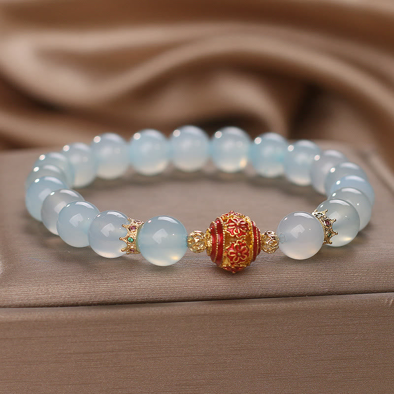 KarmaRipple's Authentic Aquamarine Flower Bead Balancing Bracelet p7