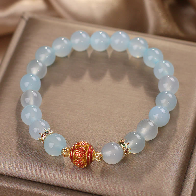 KarmaRipple's Authentic Aquamarine Flower Bead Balancing Bracelet p3