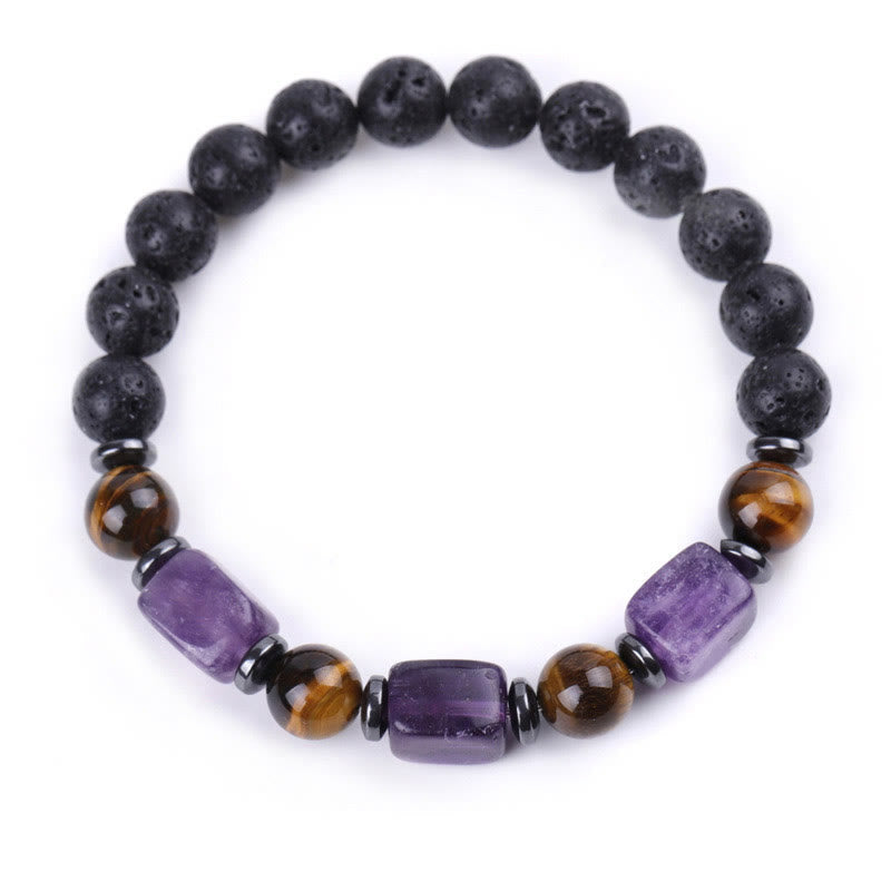 KarmaRipple's Various Crystals Lava Rock Calm Bracelet p11