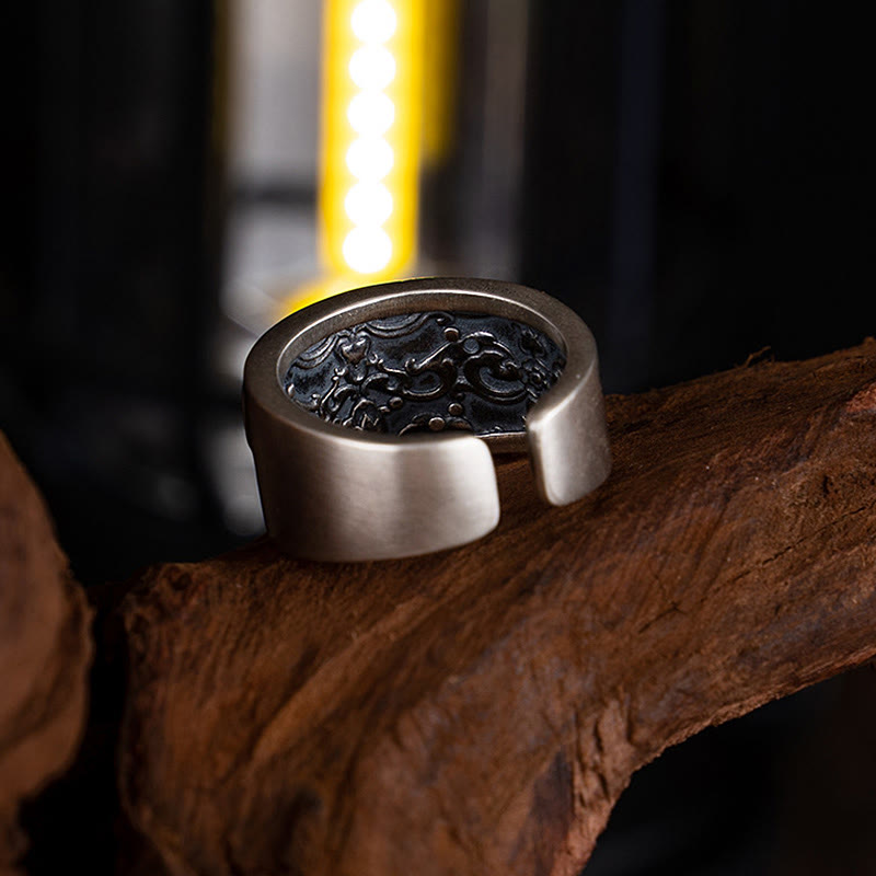 KarmaRipple's 925 Sterling Silver Bodhisattva Tara Calm Adjustable Ring p5