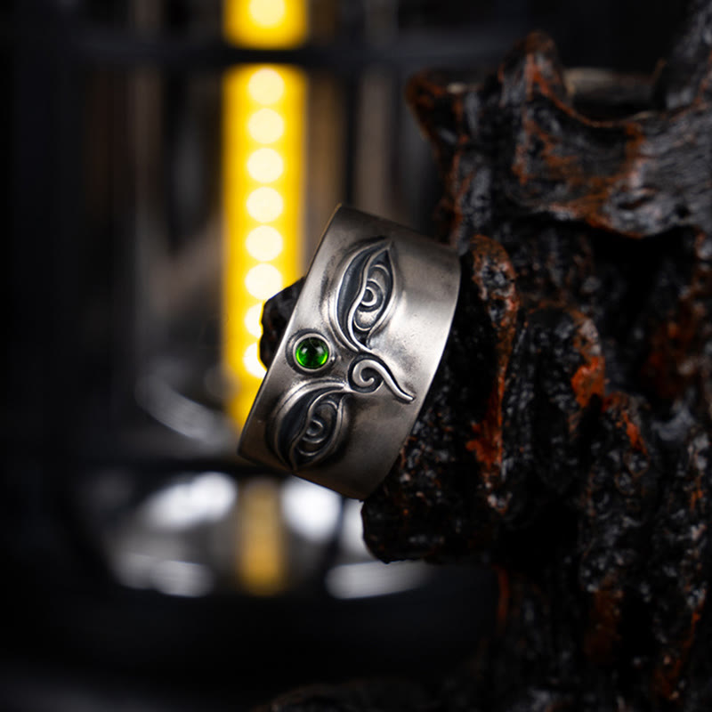 KarmaRipple's 925 Sterling Silver Bodhisattva Tara Calm Adjustable Ring p9