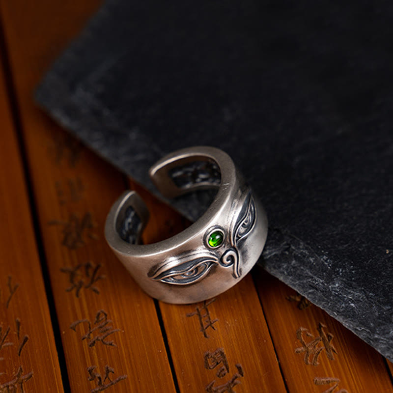 KarmaRipple's 925 Sterling Silver Bodhisattva Tara Calm Adjustable Ring p4