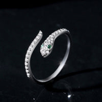 KarmaRipple's 925 Sterling Silver Year Of The Snake Adjustable Open Protection Ring