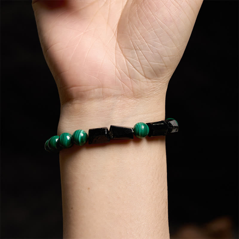 KarmaRipple's Malachite Black Tourmaline Purity Bracelet p4