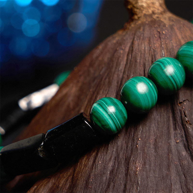 KarmaRipple's Malachite Black Tourmaline Purity Bracelet p3