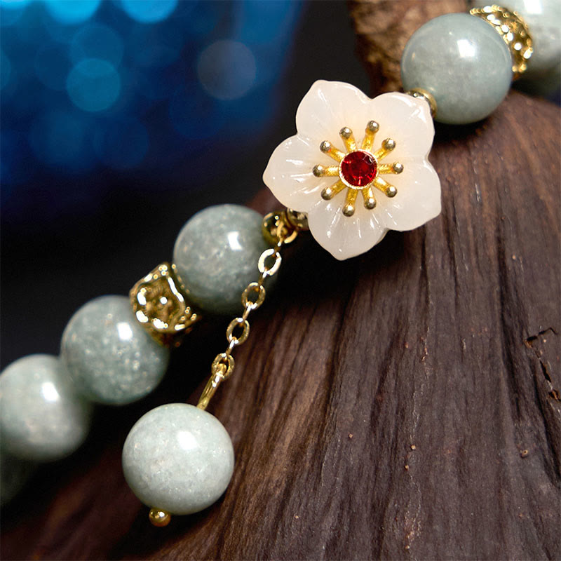 KarmaRipple's Jade Abundance Flower Bracelet p5