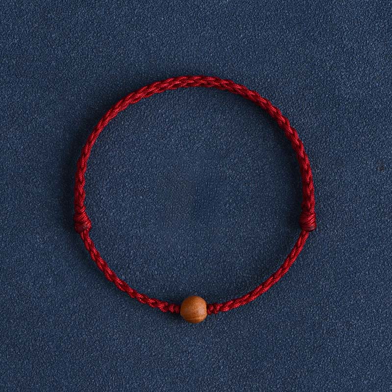 KarmaRipple's Authentic Peach Wood Bead Ward Off Evil Spirits Woven Bracelet p28