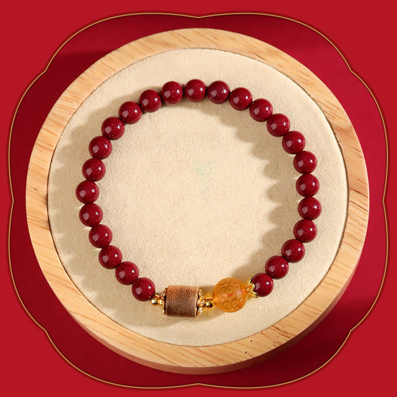 KarmaRipple's Cinnabar Amber Agarwood Blessing Bracelet p7