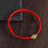 Red Rope / Hetian Jade 999 Gold Beads / Anklet(Circumference 17-30cm)