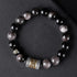 10mm Silver Sheen Obsidian Om Mani Padme Hum(Wrist Circumference: 16-17cm)