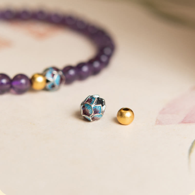 KarmaRipple's Authentic Amethyst Lotus Spiritual Awareness Bracelet p12