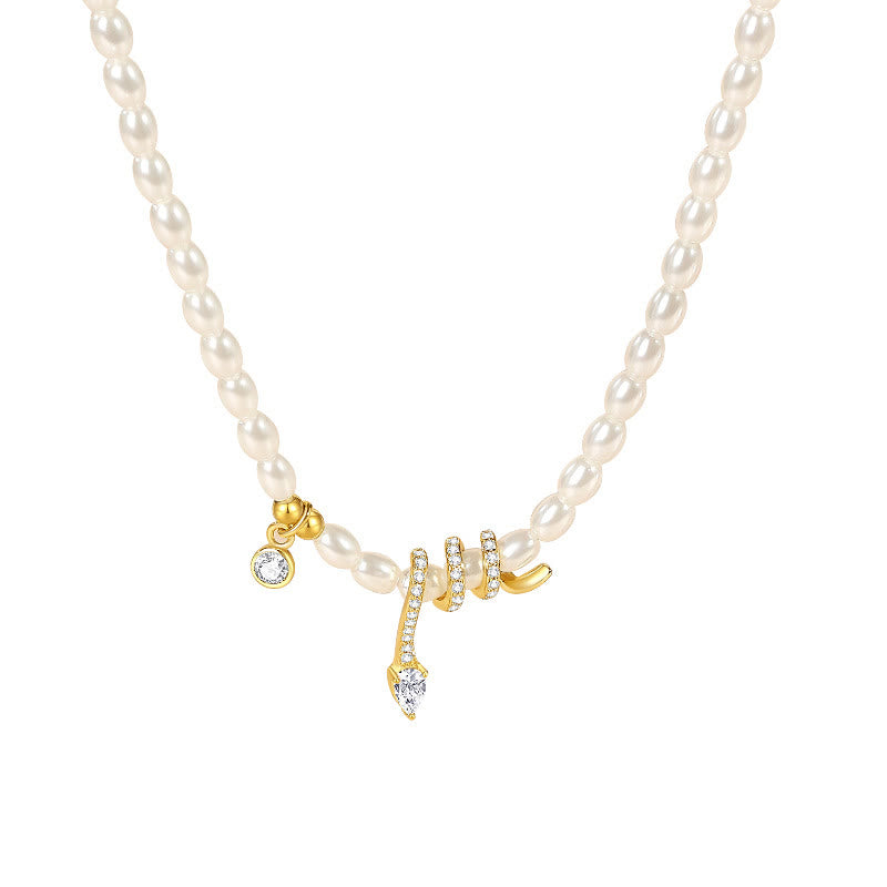 KarmaRipple's 925 Sterling Silver Year Of The Snake Pearl Bracelet Pendant Necklace p15