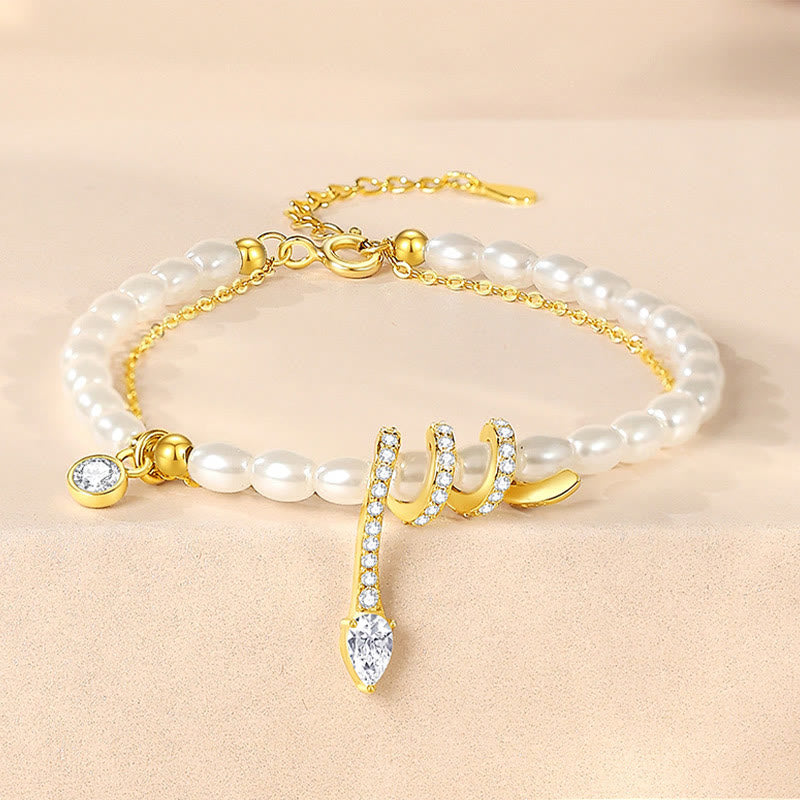 KarmaRipple's 925 Sterling Silver Year Of The Snake Pearl Bracelet Pendant Necklace p16