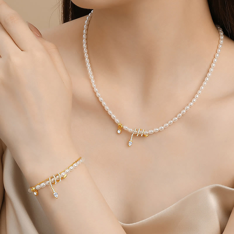 KarmaRipple's 925 Sterling Silver Year Of The Snake Pearl Bracelet Pendant Necklace p14