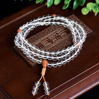 KarmaRipple's 108 Mala Beadwork Authentic Stone Ivory Gemstone Sandalwood Balancing Bracelet
