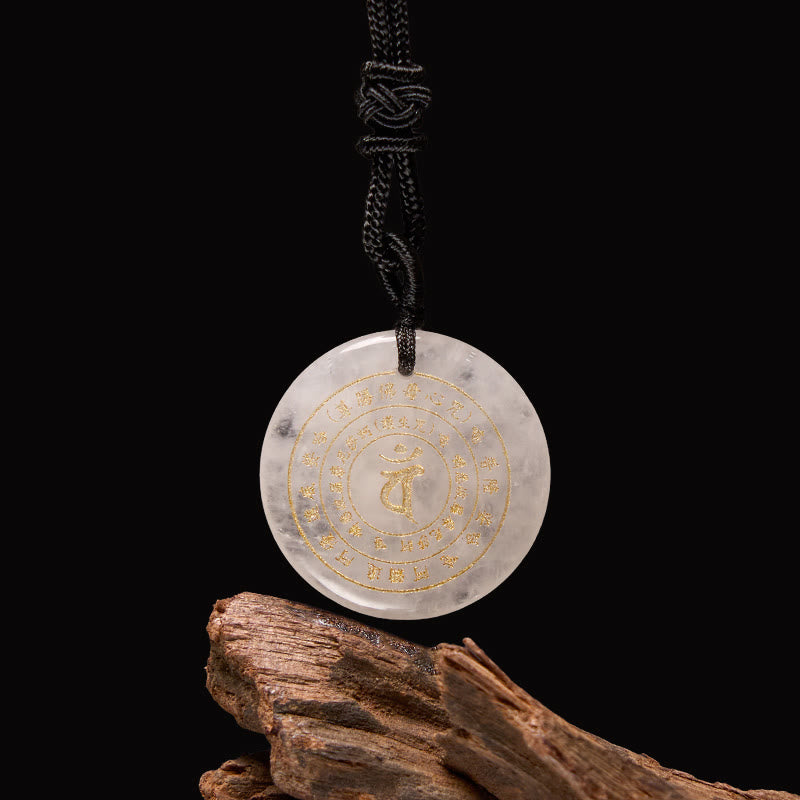 KarmaRipple's Vairocana Tathagata Sanskrit Mantra Various Gemstone Black Obsidian Green Aventurine Strength Pendant Necklace p2