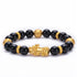 Black Onyx Golden Alloy Beads PiXiu(Circumference: 16.7-21.6cm)