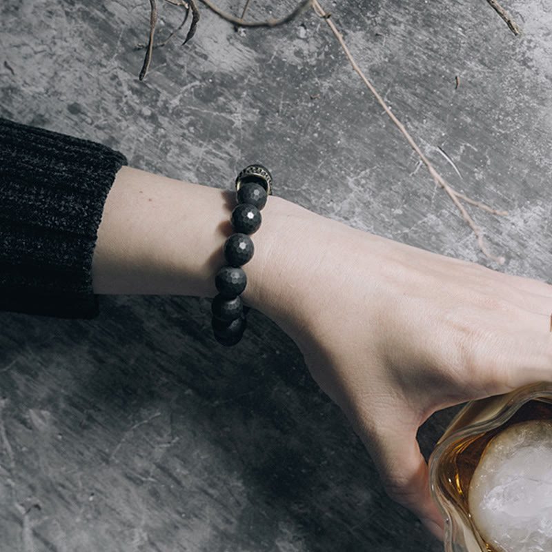 KarmaRipple's Matte Frosting Black Onyx Bronze Brass Protection Bracelet p13