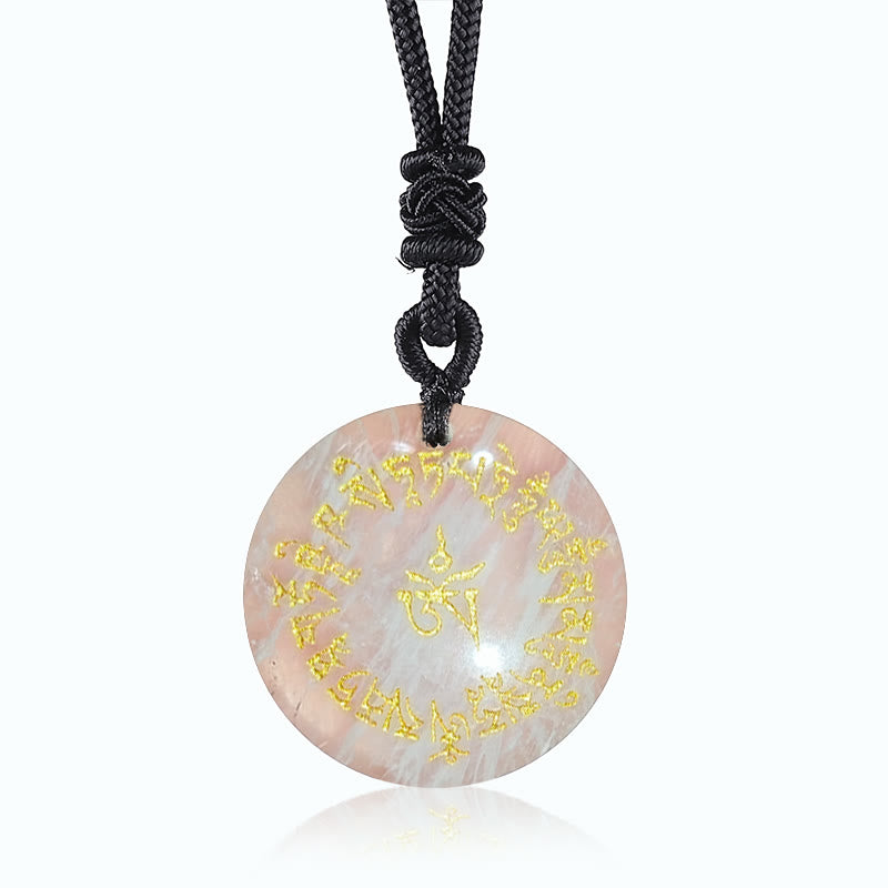 KarmaRipple's Fortune-gathering Mantra Authentic Various Gemstone Black Obsidian Fulfilment Pendant Necklace p16