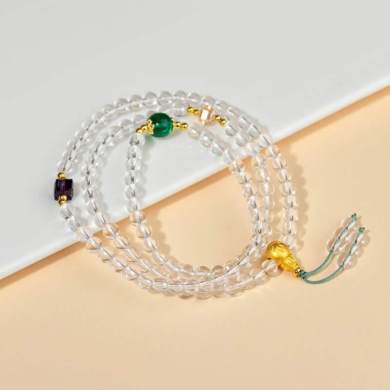 KarmaRipple's 108 Mala Beadwork Ivory Gemstone Clarity Bracelet p3