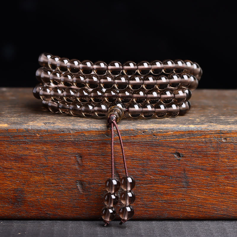 KarmaRipple's 108 Mala Beadwork Black Obsidian lce Obsidian Fulfilment Bracelet p5