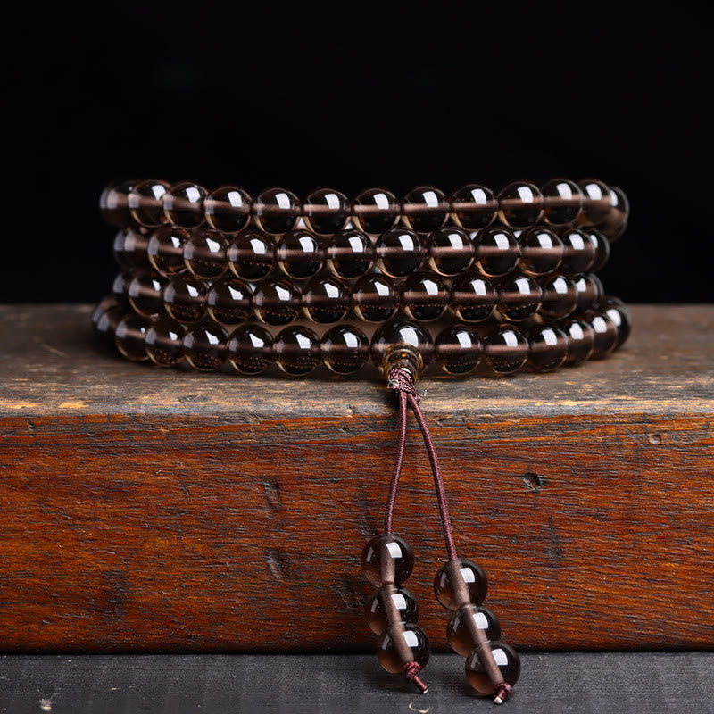 KarmaRipple's 108 Mala Beadwork Black Obsidian lce Obsidian Fulfilment Bracelet p20